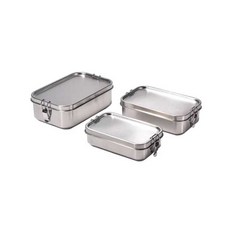 코지타벨리니 고메나 사각형 쟁반 제품 수공예 손잡이 트레이, 1개, 1. 스틸 뚜껑 스트랩 700ml