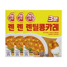 오뚜기3분 렌틸카레, 200g, 3개