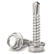 굿나잇몰 육각 직결 피스 나사 못 철판 스텐 피스 육각머리 와셔붙이 양날 기리 19mm부터 65mm 소량 낱개 개당, 스텐 육각 직결피스, #12(5.5mm), 19mm, 1개