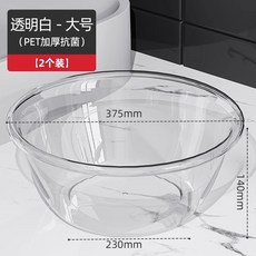 GMAD 臺灣出貨 臉盆 家用大號簡約透明洗臉盆 加厚耐用塑料盆 洗菜盆 宿捨洗衣小盆子, 大號透明色【2個裝】加厚加深, 1個