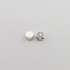 비즈톡 [SVP-06-03]순은펜던트 실버925 데이지꽃원통과형 5mm(내경1.2mm) 두께3.2mm 1개