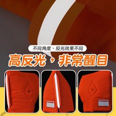 外銷日本 防災頭套 國小至成人適用 保護頭部 歡迎學校及公司機關團購 地震 防撞 避難, 1個, 通用款(贈救命口哨), 橘色