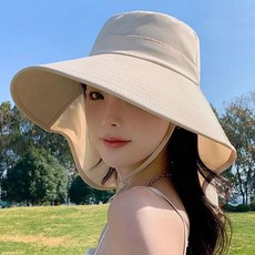 여름 챙넓은 플랩캡 모자 와이드 zac939RU, 단일