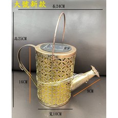 太陽能水壺燈 鐵藝鏤空花園裝飾燈 地插式景觀燈