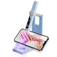 AURRA 젤네일램프 거치대 세트 미니 UV 젤네일 휴대용 LED램프 타이밍기능 USB 충전, 1개, 파란색