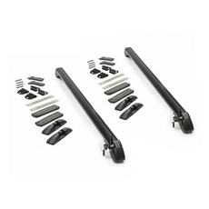 차량용 저상형 가로바 1세트 루프캐리어 지붕 루프랙, 2개, 블랙