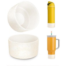 ECLATIS BeON 온Sky 스카이 Owala 물병용 글리터 실리콘 부츠 2개 709.8ml24온스 Fr2E(넓음)Sip/Twist/Flip 스테인리스 스틸 물병 액세서, 24 Ounces, Glitter Clear Gold