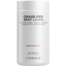 Codeage 草飼牛肝膠囊, 1個, 180錠