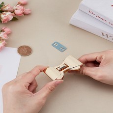 1개 철제 가방 트위스트 락 잠금장치 핸드백용 회전 잠금장치 리본 매듭 혼합 색상 36~39x59~60mm, 혼합색