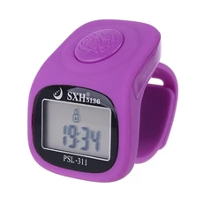 K1KA LED 핑거 탈리 카운터 디지털 전자 Tasbeeh 휴대용 리모콘, for Purple, 1개