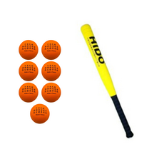 【GO 2 運動】棒球訓練樂樂棒球優惠組 HIDO協會指定比賽用球 打擊組 兒童軟式棒球, HIDO 1 球棒 + 7 棒球, 1個, HIDO 1 球棒 + 7 棒球