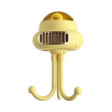 탁상용 선풍기 무소음 무선 미니 usb 충전형 사무실 4 블레이드리스 야외 기어 휴대용 US 4000m 데스크탑 에어컨 에어 접이식 선풍기 유모차 충전식 쿨러 음소거, 4000mAh Yellow