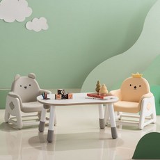 리바트온라인 리바트 뚜뚜 키즈책상의자세트 병아리베어, 아이보리책상+병아리