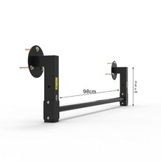 풀업바 천장 고정 부착 높이조절 바 턱걸이 천정 풀업, K135-1 스틸 98cm 스트레이트 로드