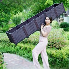 텃밭상자 직사각 대형 특대형 상추 다용도 틀밭 화분 꽃 단층 2연, 1개, 28_확대깊이4단160x40x37cm