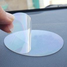 원형 겔패드흡착식 거치대 보조 흡착판 차량용 데시보드, 2개, 단면 겔패드 투명 9cm