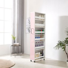 해해동동 루이스 230 틈새장 수납장 슬라이딩 주방수납장, 루이스 높은 틈새장 230, PINK