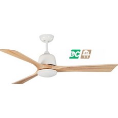 （修一）穩帝士吊扇60吋 柚木黑 實木 BLDC 吊扇燈 DC吊扇 LED 16W/22W 遙控 台灣製造, 原木白,白光