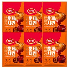 하림 냉장 반마리훈제치킨 불닭소스 (리뉴얼) 320g, 6개