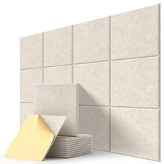 방일 착형 문소음방지 현관문 원룸 오피스텔 아파트 흡음판 방음판 흡음재, 베이지색(30*30cm), 12개