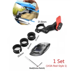 자동 잠금 군용 오토바이 휴대폰 거치대 충격 방지 및 진동 홀더 360도 회전 ° 핸들바 전기 자전거 차량, 19 143A Red(Extend)