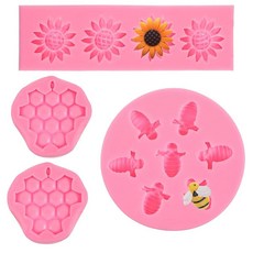 YBEATY Bumble Bee Silicone Mold Honeycomb Sunflower Bee Fondant Chocolate Molds Dessert Decorating, YBEATY Bumble Bee Silicone Mol