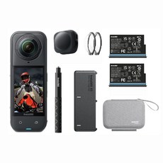 Insta360X5 8K全景運動相機套裝組, 黑色-萬能, Insta360 X5