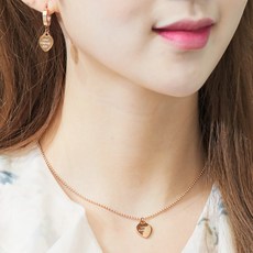 NOID-B 字母心形項鍊+心形耳環組