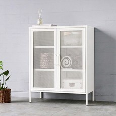 MESHI 캐비넷 2문 수납장 8001015, 화이트 8821.8089