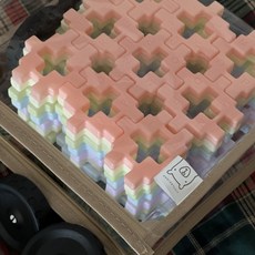 리틀숑 미니 와플 블럭 블록놀이 어린이집 선물, 코튼캔디 63피스, 1개