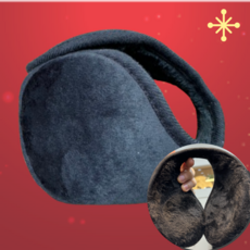 퓨전픽 빅사이즈 방한 귀마개 귀도리 기모, 블랙, 1개