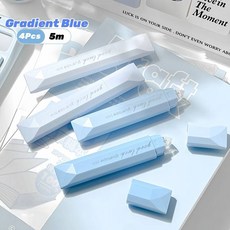 4팩 강접 양면 폼 테이프 롤러 6mm x 196인치 강력 접착 글루 러너 스크랩북 공예 용품 사무실 학교용 216253, Gradient Blue