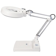 LED 경 스탠드 돋보기 작업용 검사 조명 산업용 30LED 수리 데스크탑 반영구, 10배 업그레이드된 화이트글라스 조광조절 방진커버