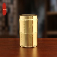 DIU 黃銅牙籤筒創意高檔家用牙籤盒可攜式臥室餐廳客廳防塵耐摔牙籤罐, 1個, 竹節牙籤筒【黃銅】:如圖