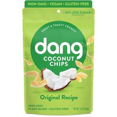 댕 토스트 코코넛 칩 | 오리지널 | 1팩 | 비건 프리 Dang Toasted Coconut Chips | Original | 1 Pack | Vegan Gluten Fre, 1개, 89g