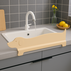 씬스틸셀러 물튐 완벽차단 청결주방 싱크대 물막이, 1개, 옐로우