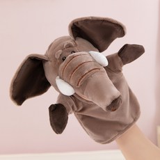 입벌어지는 동물 손인형 구연동화 10종, 1개, 코끼리, 24cm