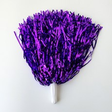 영스페이스 응원수술 스틱 퍼플 치어리더 치어리딩 축구장 야구장 응원도구 반짝이 금박 스포츠 응원용품, 응원수술_스틱_퍼플_1개