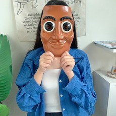 걸스코코 퉁퉁밈가면 이탈리안 브레인롯 이탈리아밈 틱톡 sns 퍼레이드 쓸데없는 선물, 1개, 브라운