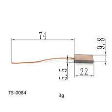 호환 4개의 Ts-0074-Ts-0085는 발레오 보쉬 덴소 폭스바겐 토요타 차량 발전기 카본 브러쉬 혼다 차량 발전, 02 5.5X9.8X22 Ts-0084
