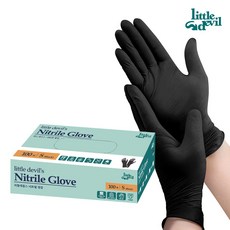 영앤스마트 리틀데블스 니트릴장갑, 블랙, M, 2개