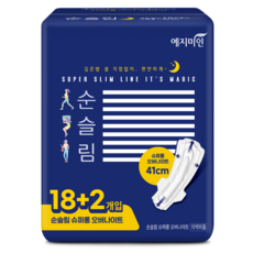 예지미인 순슬림 슈퍼롱 오버나이트 생리대 날개형, 20개입, 2개