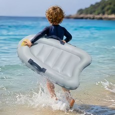兒童充氣衝浪板 寶寶戲水浮板, 1個, 藍色貼合布衝浪板 3-10歲