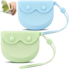 LELE LIFE 2PCS 실리콘 리테이너 케이스 여행용 부분 틀니 나이트 마우스 가드 얼라이너 케이스녹색 + 파란색 핸드 스트랩 슬림 용기 상자 포함 깨지지 않는 홀더, 1세트, Pink + Purple
