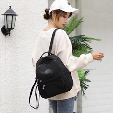 투니스 여성 캐주얼 단색 멀티 포켓 여행용 방수 백팩