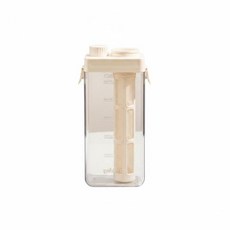 YSSHOP 대용량 콜드브루 커피 피처 휴대용 음료 용기 (여름 여행 야외 활동에 적합), 크림 1100ml