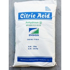 肥肥 289 天天 英軒 無水 檸檬酸 食品級 清潔水垢 洗飲水機 洗熱水瓶 清小便斗尿垢, 25kg, 1個