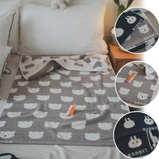 棉床本舖 熊熊/兔兔緹花系列毛巾/浴巾，柔軟蓬鬆、吸水透氣、舒適親膚，多尺寸可選, 奶茶熊熊,浴巾, 1個