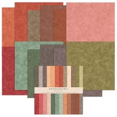 250gsm 컬러 인쇄 용지 12가지 색상 카드 스톡 용지 24 양면 패턴 스크랩북 종이 컷 페이퍼 공예 크리스마스 DIY 카드 제작 스크랩북용, 2079