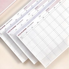 1개로 2개의 기능 하이파이브 듀얼 먼슬리 위클리 메모패드 플래너 스케줄러 a4 (대용량) 총 1개 x 100매, 기본, 1개